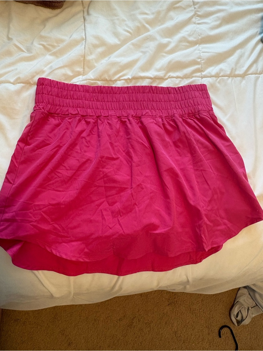 Women's Hot Pink Active Skort with Smocked Waistband
